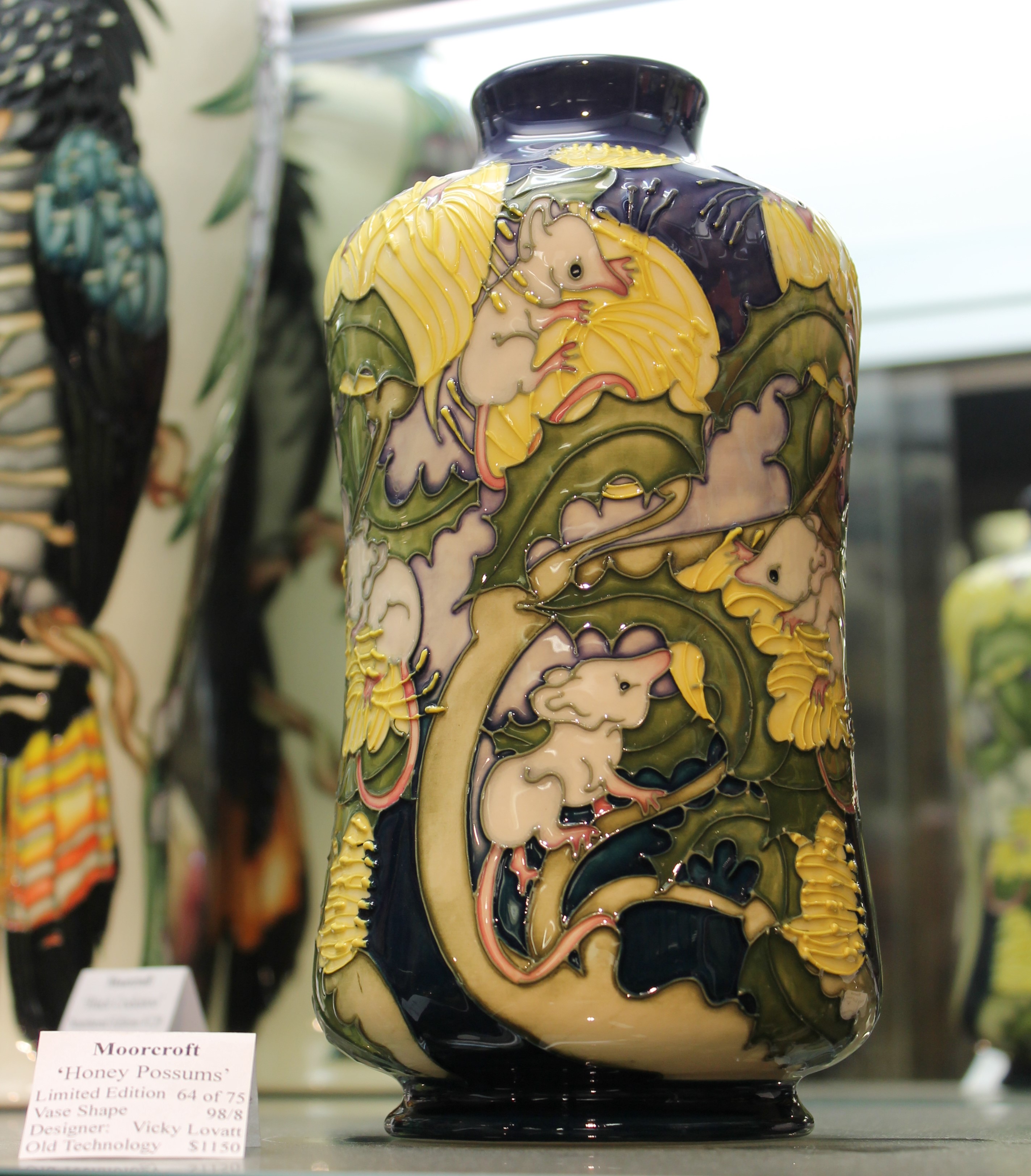 Moorcroft - Honey Possums Vase - Moorcroft - Honey Possums Vase
