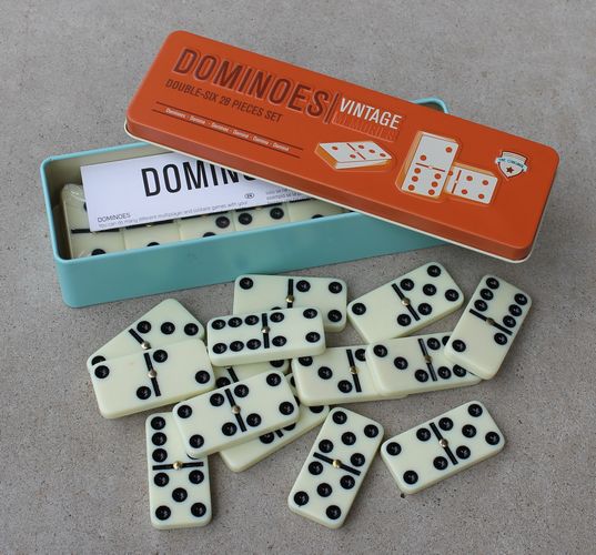 Dominoes - morpeth gift gallery hunter valley vintage style dominoes in tin double six twenty eight