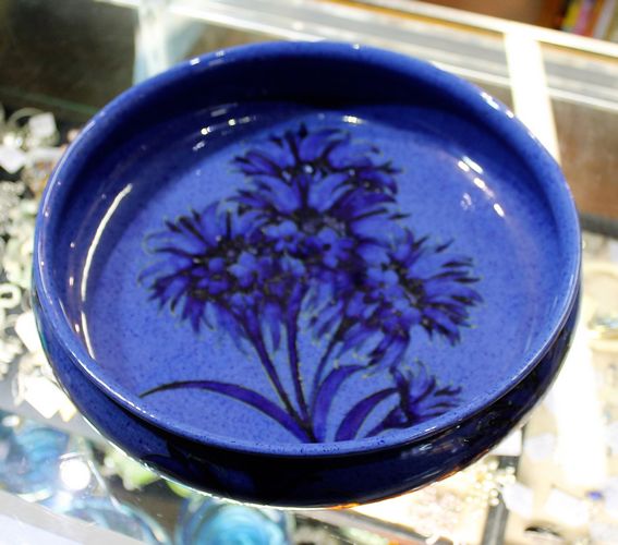 Moorcroft Bowl - Cornflowers - morpeth antique centre hunter valley walter william moorcroft bowl cornflowers vase english pottery ceramics