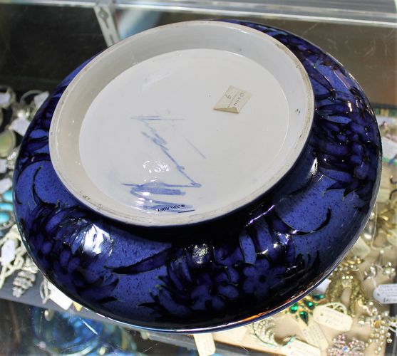 Moorcroft Bowl - Cornflowers - orpeth antique centre hunter valley walter william moorcroft bowl cornflowers vase english pottery ceramics
