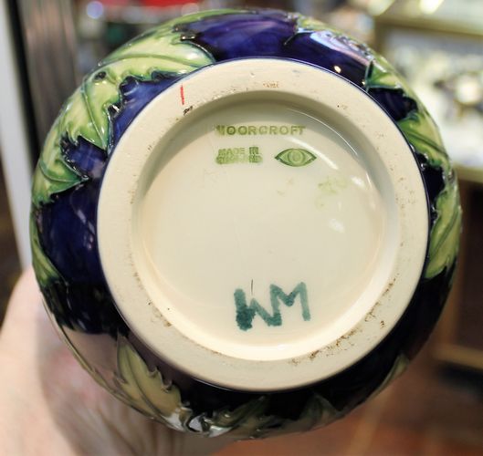 Moorcroft Vase - Buttercup - morpeth antique centre hunter valley walter william moorcroft buttercup vase english pottery ceramics