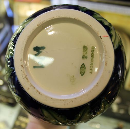Moorcroft Vase - Buttercup - morpeth antique centre hunter valley walter william moorcroft buttercup vase english pottery ceramics