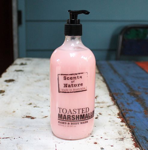 Tilley Hand & Body Wash - Toasted Marshmallow - morpeth gift gallery hunter valley tilley rough cut hand nail body cream lotion soy candle diffuser australian made natural soap toasted marshmallow