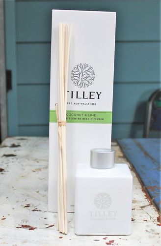 Tilley Diffuser - Coconut & Lime - morpeth gift gallery hunter valley tilley coconut lime hand nail body cream soap wash diffuser soy candle australian made natural