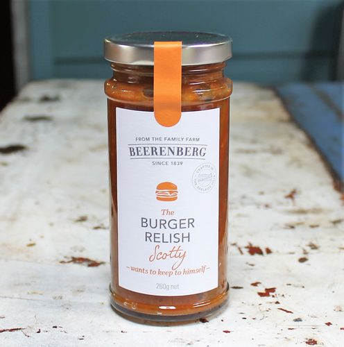 Beerenberg - Burger Relish - morpeth gift gallery hunter valley gourmet foods beerenberg australian made family owned business burger sauce dressing marinade jam conserve chutney relish curd marmalade honey simmer one pot cook