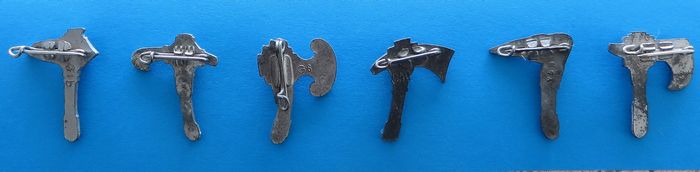 German Badge Set - Axes - morpeth anrtique centre hunter valley german world war two II WHW winterhilfswerk charity campaign relief tinnie badge third reich