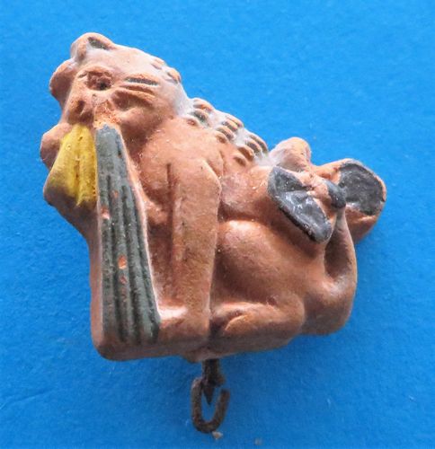 German Badge - Cat - morpeth antique centre hunter valley german third reich winter charity relief WHW winterhilfswerk campaign tinnie badges pottery cat kitten spring