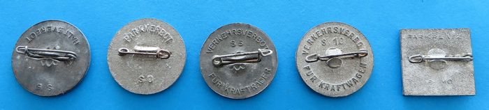 German Badge Set - Street Signs - morpeth antique centre hunter valley third reich germany whwwinter charity relief winterhilfswerk donation badge tinnie steeet parking signs metal