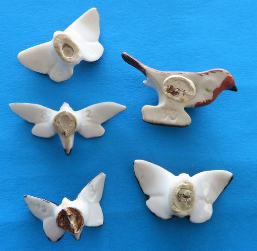 German Set of Badges - Butterflies - morpeth antique centre hunter valleywildflower german third reich winter charity relief badge amber baltic tinnie donation pin token plastic glass ceramic butterfly bird timber pottery metal