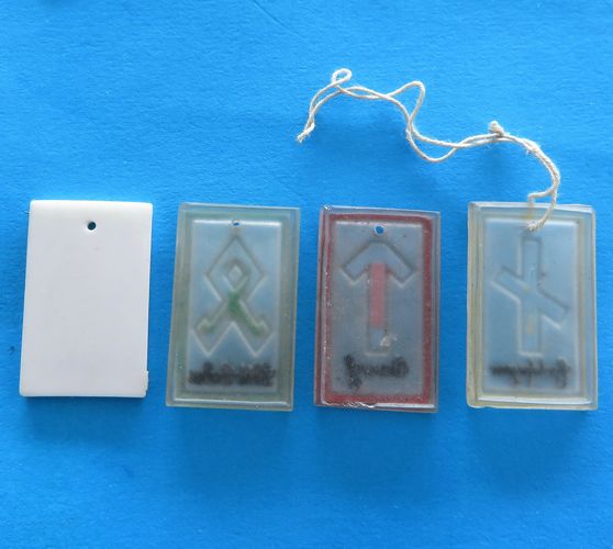 German Token Set - Nordic Runes - zodiac morpeth antique centre hunter valleywildflower german third reich winter charity relief badge amber baltic tinnie donation pin token plastic glass timber pottery metal