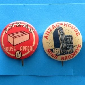 Australian ANZAC House Badge Duo