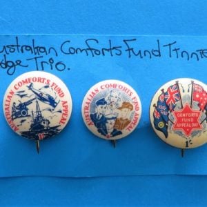 Australian Comforts Fund Badge Trio