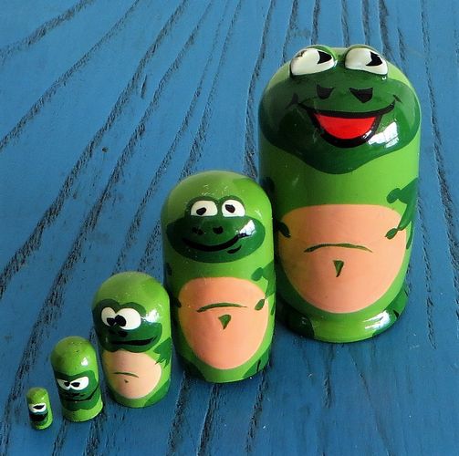 Matryoshka Doll - Frog - morpeth gift gallery hunter valley matryoshka dolls babushka nesting russian made set five ten hand painted frog mother's day