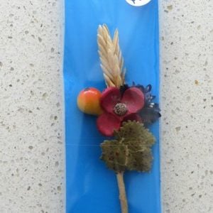 German Charity Flower & Fruits Pin
