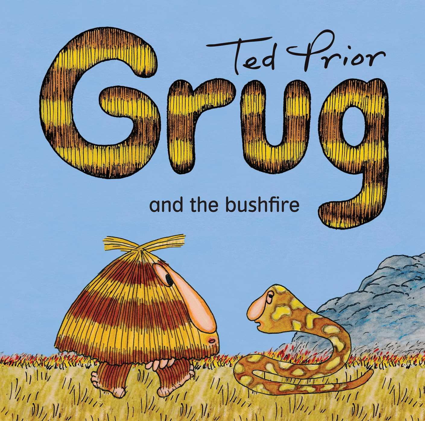 Grug and the Bushfire - morpeth gift gallery hunter valley grug and the bushfire children's book ted prior australian native animals birds flora koala sanctuary character
