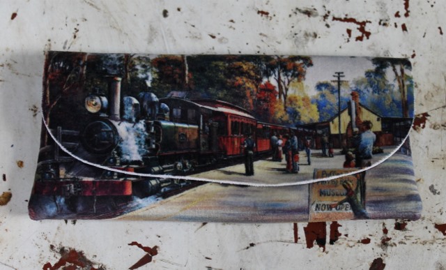 Glasses Case - Steam Train - morpeth gift gallery hunter valley glasses case john bradley all aboard steam train puffing billy