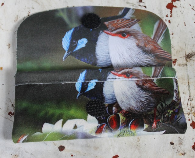 Glasses Case - Wrens - morpeth gift gallery hunter valley glasses case flannel wren blue australian native wild flowers