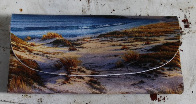 Glasses Case - Sand Dunes - morpeth gift gallery hunter valley glasses case robyn collier golden afternoon sand dunes australian beach scene
