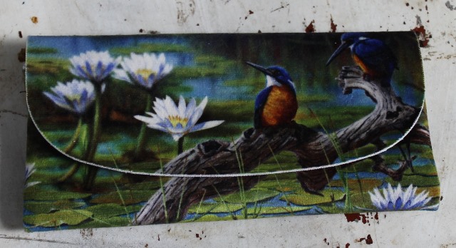 Glasses Case - Kingfishers - morpeth gift gallery hunter valley glasses case james hough fishing the backwater azure kingfisher