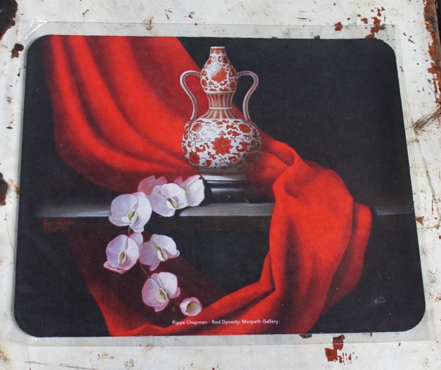 Computer Mouse Mat - Oriental Vase - morpeth gift gallery hunter valley computer mouse mat pad pippa chapman red dynasty