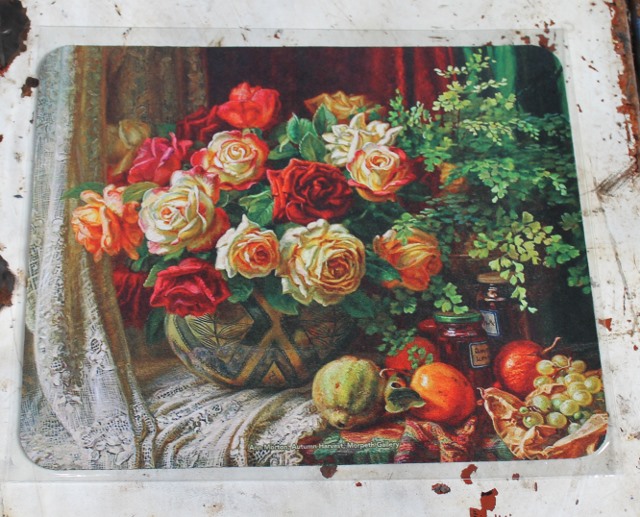 Computer Mouse Mat - Roses - morpeth gift gallery hunter valley computer mouse mat pad ann morton autumn harvest