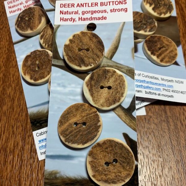 Deer Antler Buttons x 4 (code 026) - Campbells Online Store