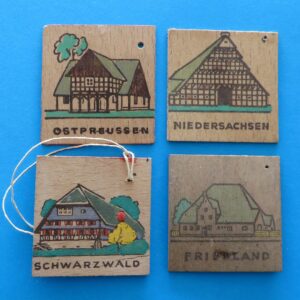 German Charity Token – Farm Houses set of four