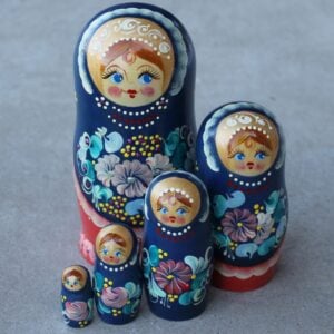 Matryoshka Doll – Floral Blue