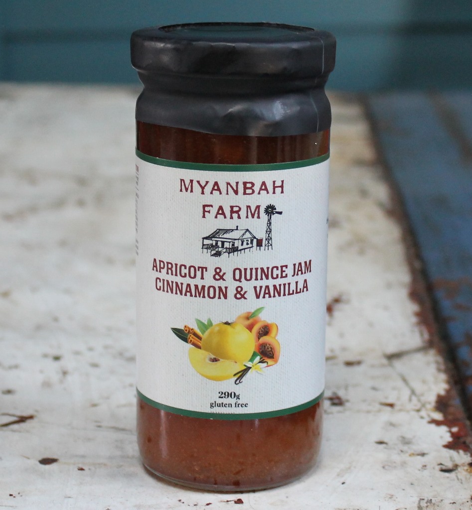 Myanbah - Apricot & Quince Jam with Cinnamon & Vanilla - morpeth gourmet foods gift gallery hunter valley myanbah farm dulce de leche oil dukkah dukka relish mayonnaise aioli salad dressing caramelised apricot cinnamon vanilla quince balsamic jam dessert sauce paste butter