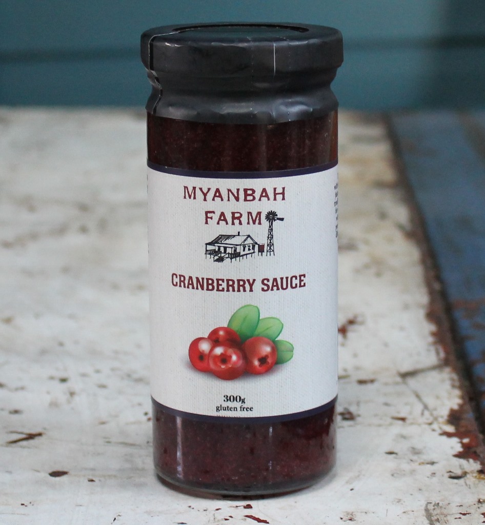 Myanbah - Cranberry Sauce - morpeth gourmet foods gift gallery hunter valley myanbah farm dulce de leche oil dukkah dukka relish mayonnaise aioli salad dressing caramelised cranberry balsamic jam dessert sauce paste butter