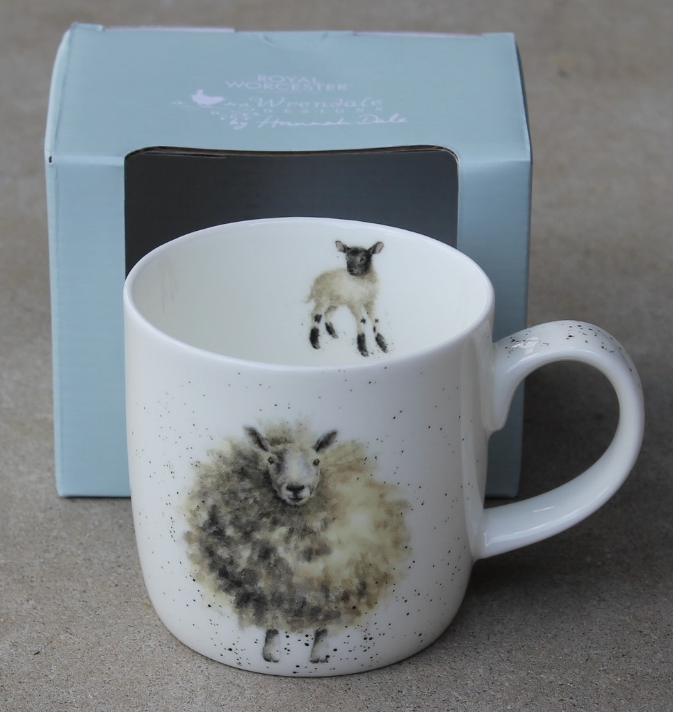 Wrendale Mug - Wooly Jumper - morpeth gift gallery hunter valley wrendale mug royal worcester fine bone china porcelain england india wooly jumper sheep black faced scottish lamb Christmas