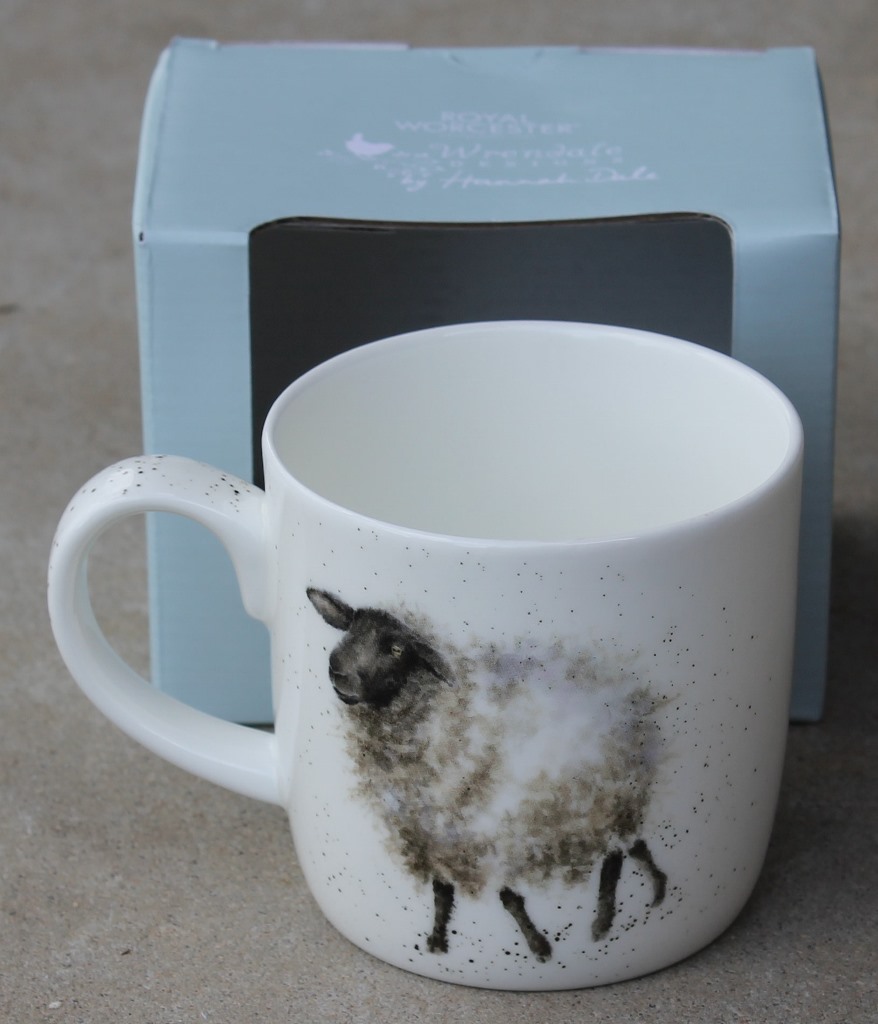 Wrendale Mug - Wooly Jumper - morpeth gift gallery hunter valley wrendale mug royal worcester fine bone china porcelain england india wooly jumper sheep black faced scottish Christmas