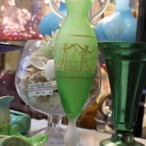 Glass Vase with Greek Motif