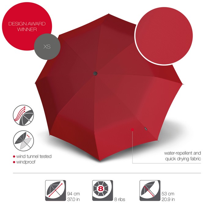 Knirps Umbrella with Case Red - morpeth gift gallery hunter valley knirps ultra 50 200 X1 Compact case umbrella light mini duomatic push button open close sun shield travel navy dots aqua black red pink blue turquoise