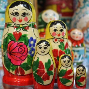 Matryoshka Doll – Yellow & Red Floral