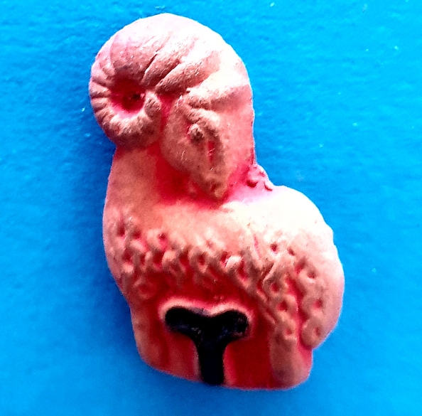 German Charity Badge - Zodiac Aries - morpeth antique centre hunter valley german world war two II third reich WHW winter charity relief token glass metal plastic donation pin badge axe taurus capricorn aries
