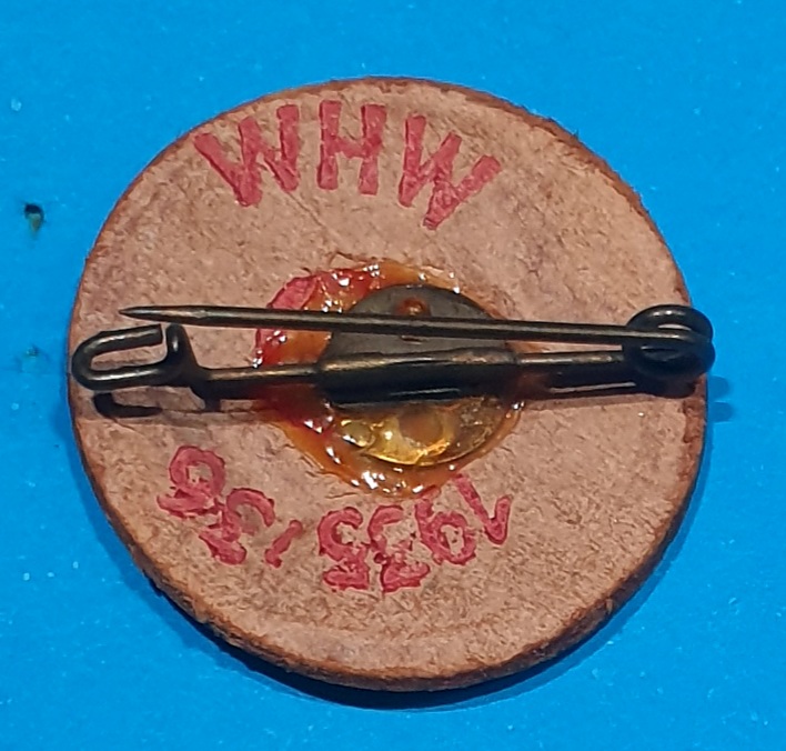 German Charity Badge - Rune - morpeth antique centre hunter valley world war two hitler youth hostel runic norse viking symbol whw winter charity relief winterhilfswerk Germany third Reich