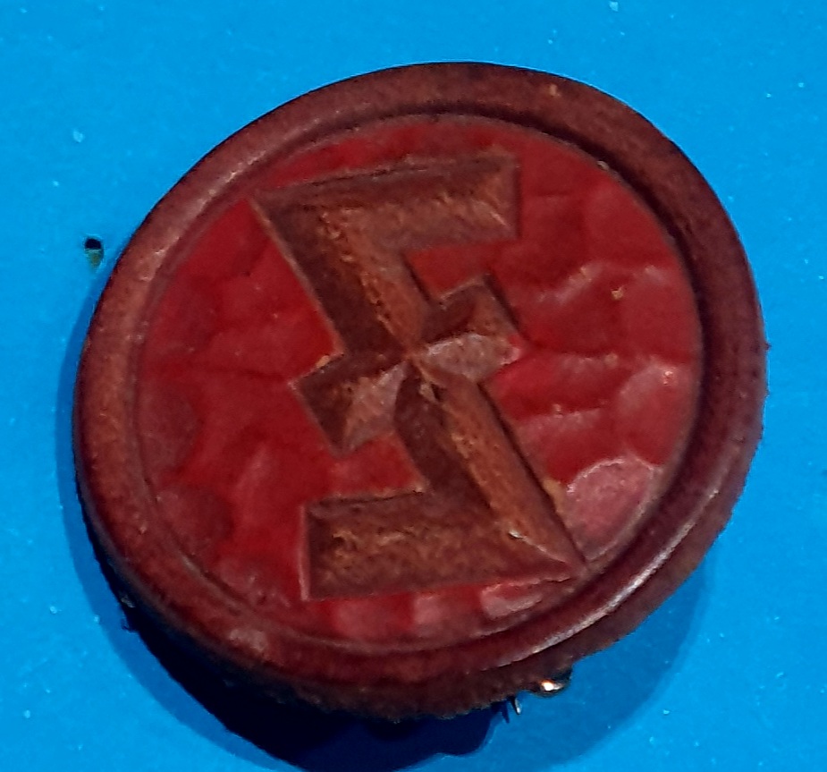 German Charity Badge - Rune - morpeth antique centre hunter valley world war two hitler youth hostel runic norse viking symbol whw winter charity relief winterhilfswerk Germany third Reich
