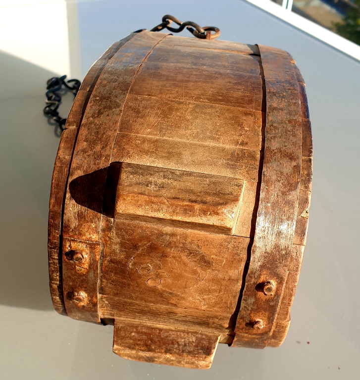 American Revolutionary War Canteen - morpeth antique centre hunter valley american war of independence revolutionary water canteen wooden metal timber greek bunker hill english infantry 63 circa 1776 loyalist militaria nautical industrial