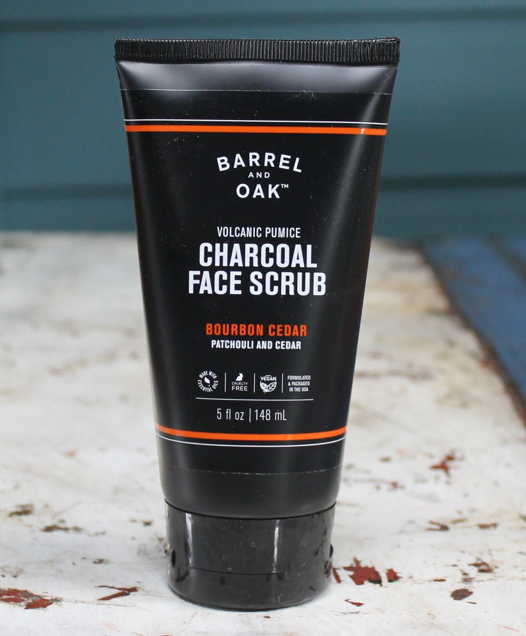 Barrel & Oak - Charcoal Face Scrub - morpeth gift gallery hunter valley skincare men women in good hands gentleman's hardware moisturiser vegan friendly barrel and oak bourbon cedar patchouli charcoal face scrub volcamic pumice