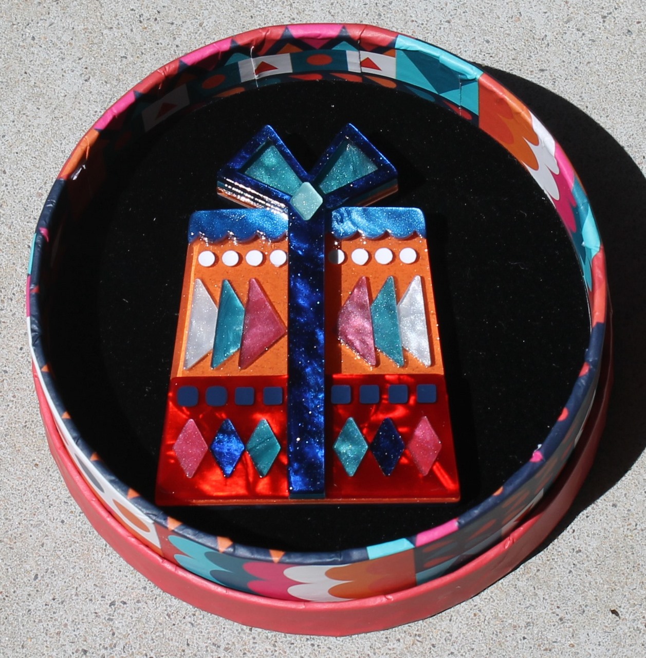 Erstwilder Brooch - Yuletide Treasure - morpeth antique centre hunter valley erstwilder modern holiday Christmas earrings drop stud brooch necklace enamel pin ornament yuletide treasure present gift box wrapped