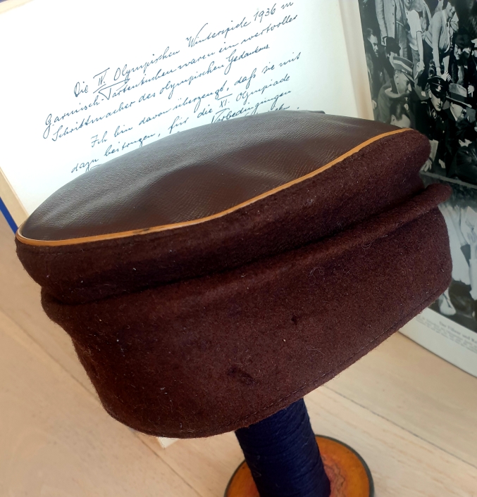 Winter Olympic 1936 Souvenier Cap - morpeth antique centre hunter valley winter olympic cap hat garmisch partenkirchen third reich germany 1936 ski skating competition