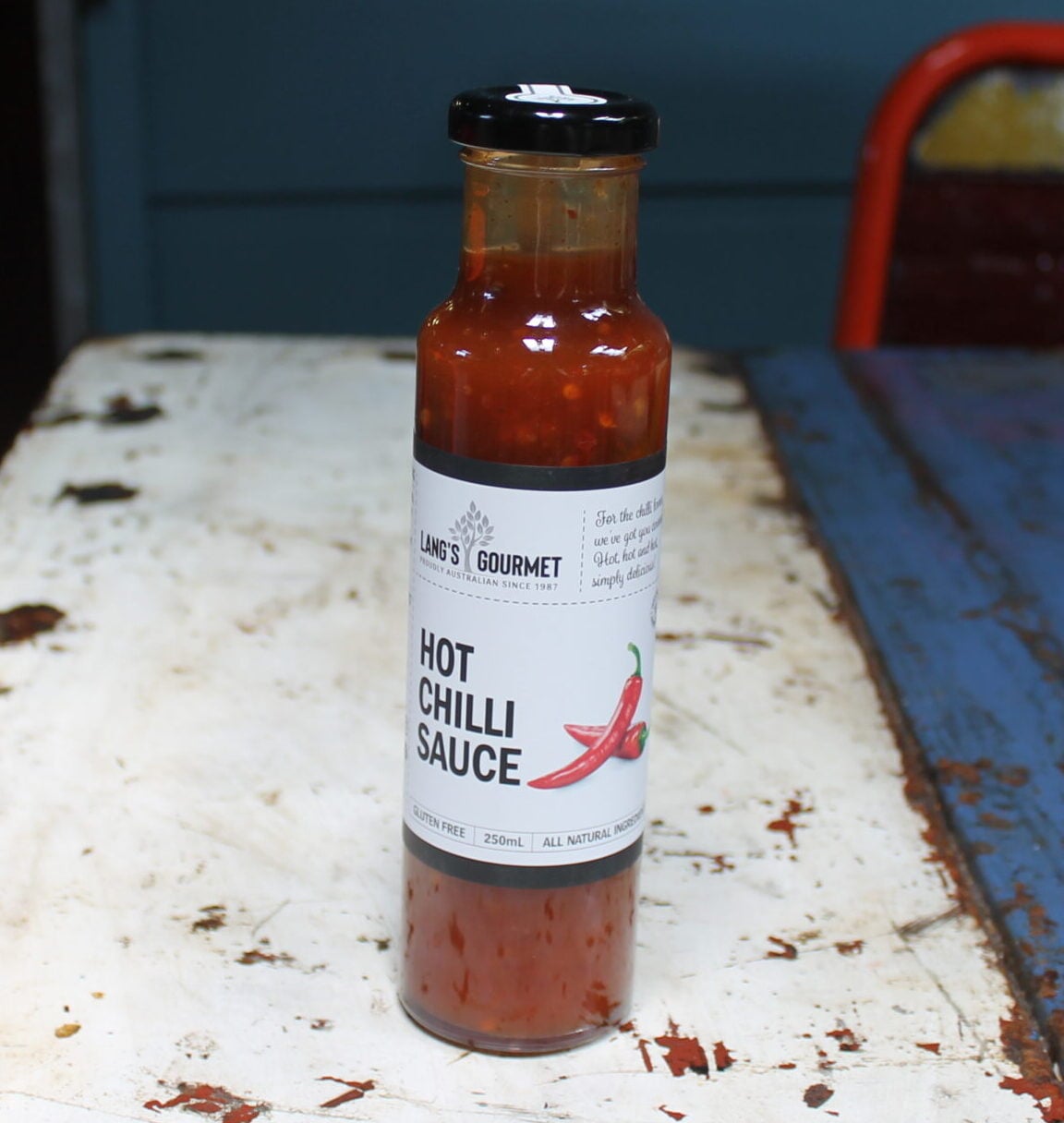 Lang's Hot Chilli Sauce - morpeth gourmet foods hunter valley sauce lang's queensland sauce dressing jam hot chilli