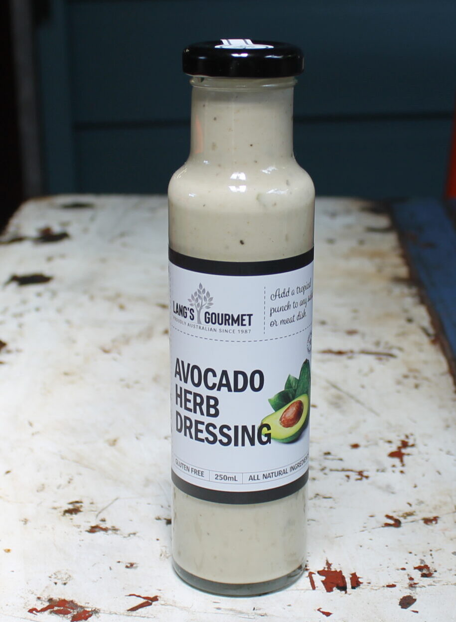 Lang's Avocado Herb Dressing - morpeth gourmet foods hunter valley sauce lang's queensland sauce dressing jam avocado herb