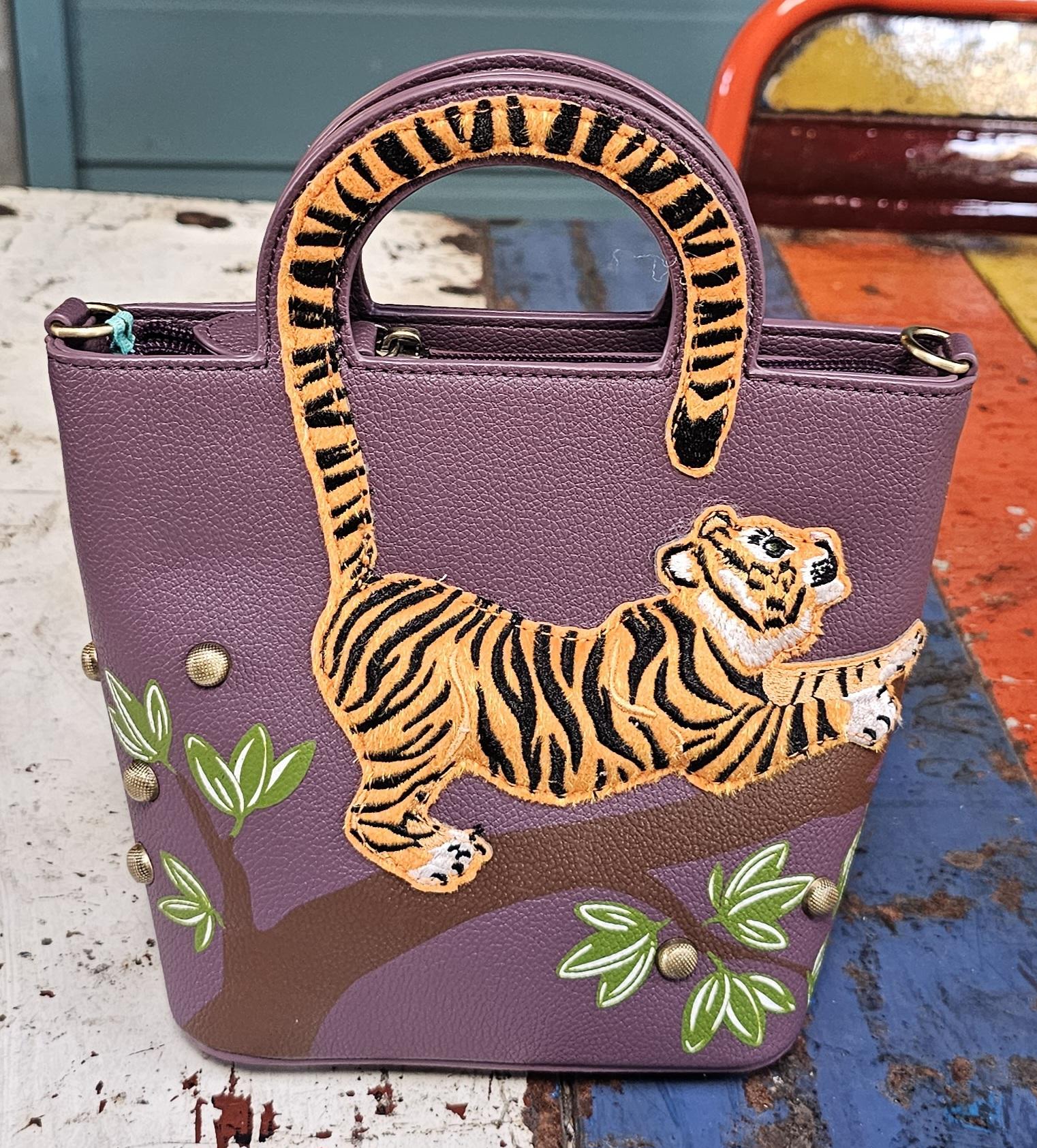 Vendula Mini Tote - Tiger - morpeth gift gallery hunter valley region vendula london handbag wallet coin purse grace grab cross body lena piper tote taylor tallulah backpack phone zipper camera pony club horse haunted house animal park tiger