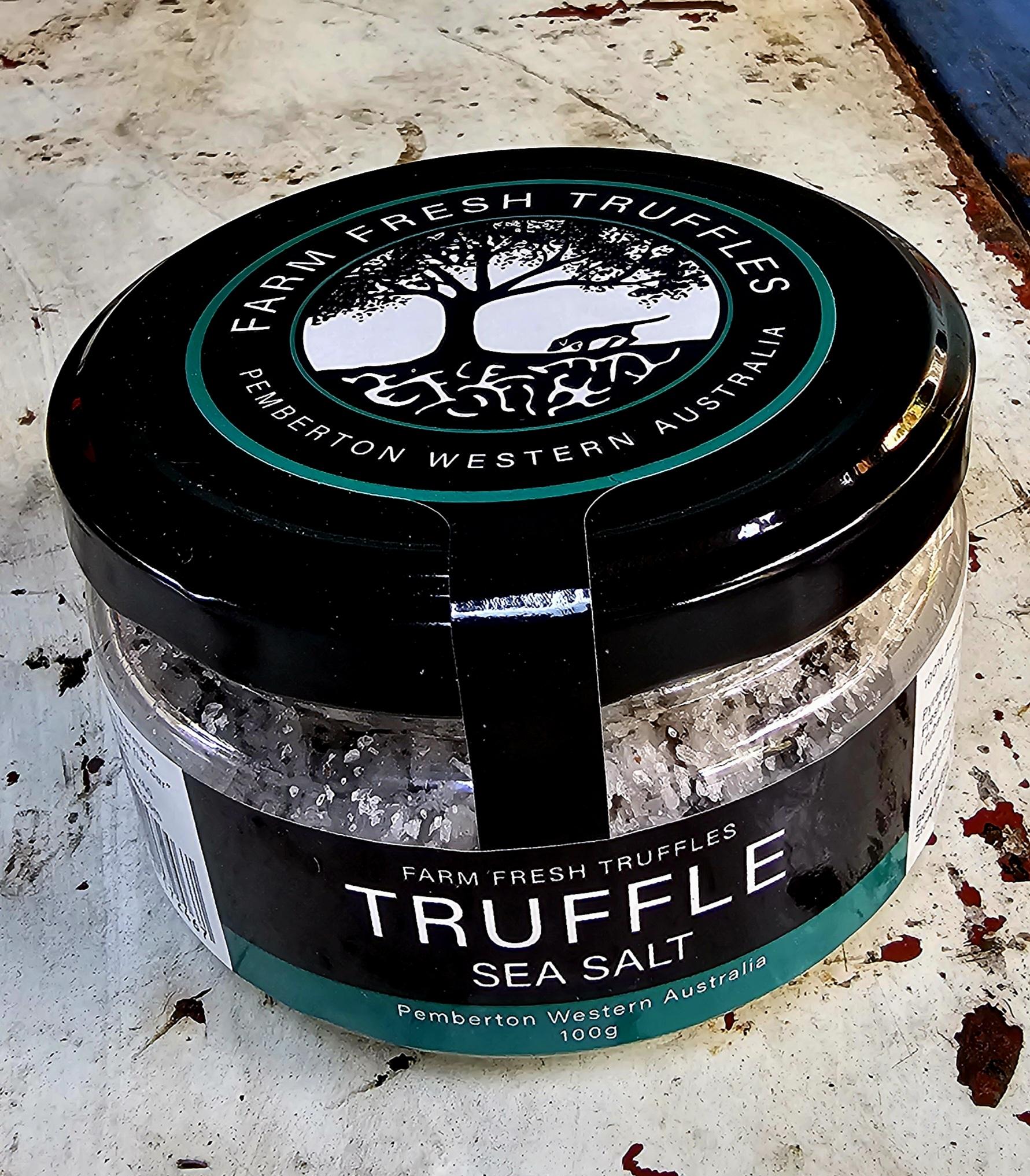 Truffle Salt - Jar - morpeth gourmet foods gift gallery fresh farm truffles salt pemberton western australia dog hunt mushroom