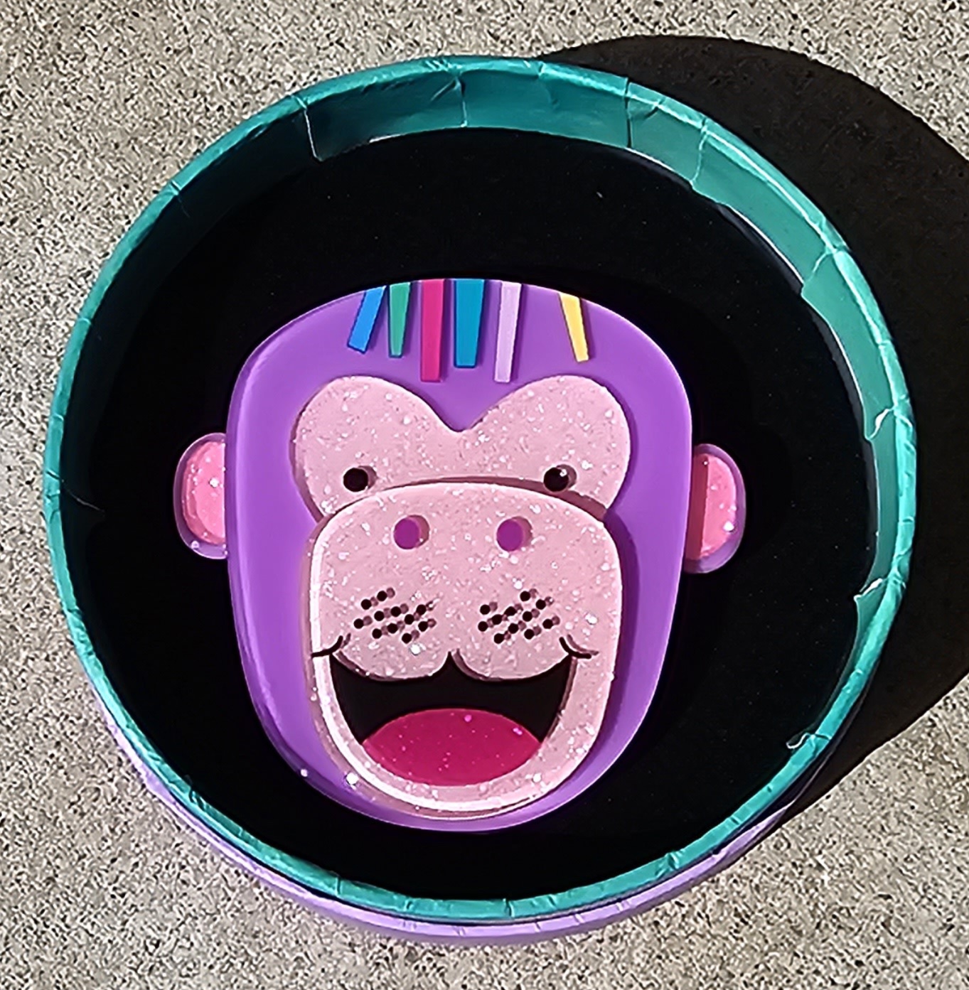 Erstwilder Brooch - Charlie the Chimp - morpeth antique centre hunter region valley erstwilder brooch mirror compact earrings necklace hair clips retro collectable kutopia charlie the chimp monkey