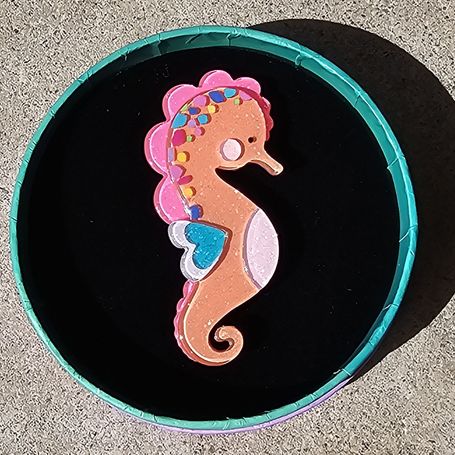 Erstwilder Brooch - Stevie the Seahorse - morpeth antique centre hunter region valley erstwilder brooch mirror compact earrings necklace hair clips retro collectable kutopia stevie the seahorse australian ocean great barrier reef