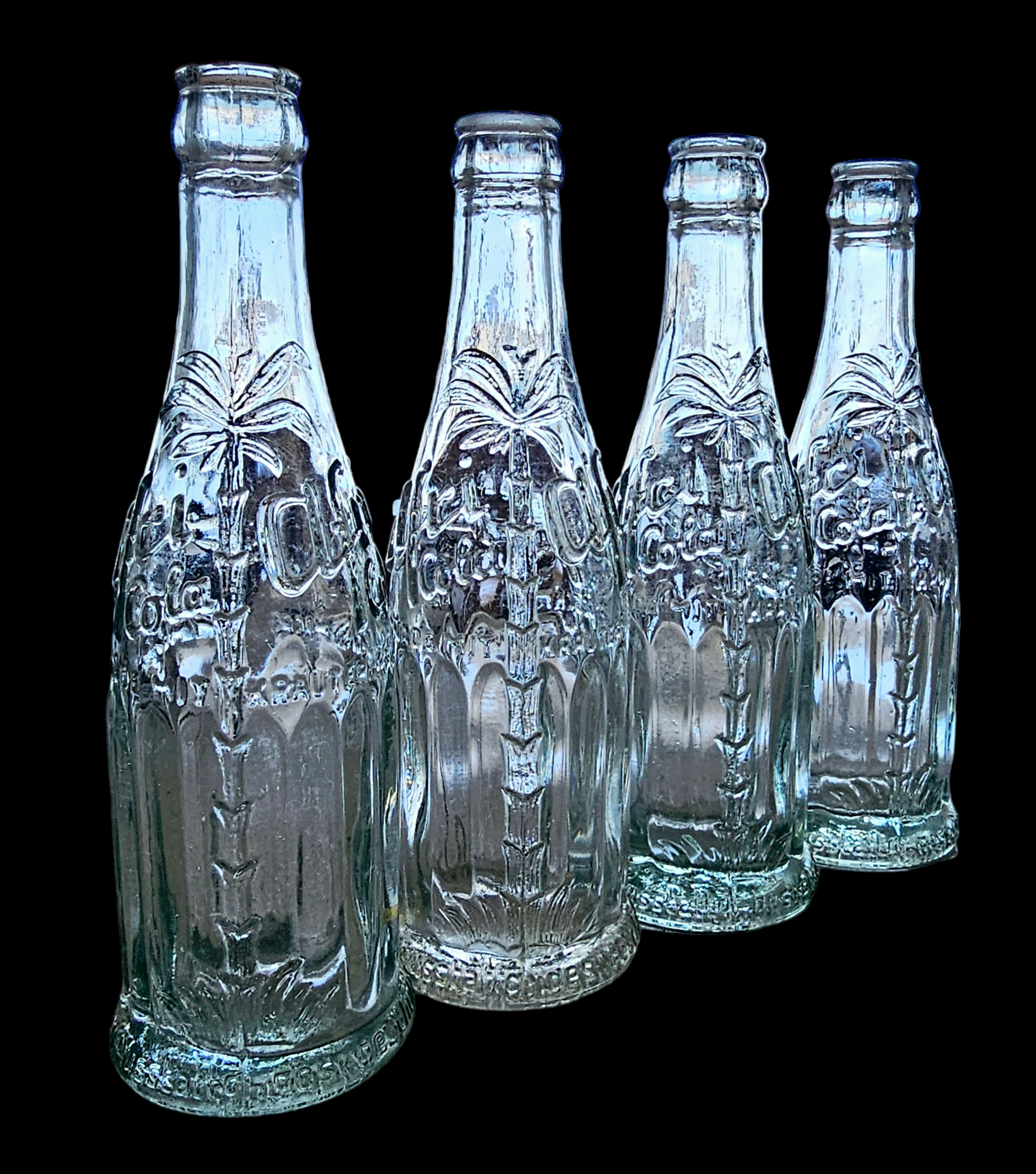 German Afri-Cola Bottle - morpeth antique centre hunter valley region afri cola coca beer mineral water soda bottle world war two era 1944 palm tree logo