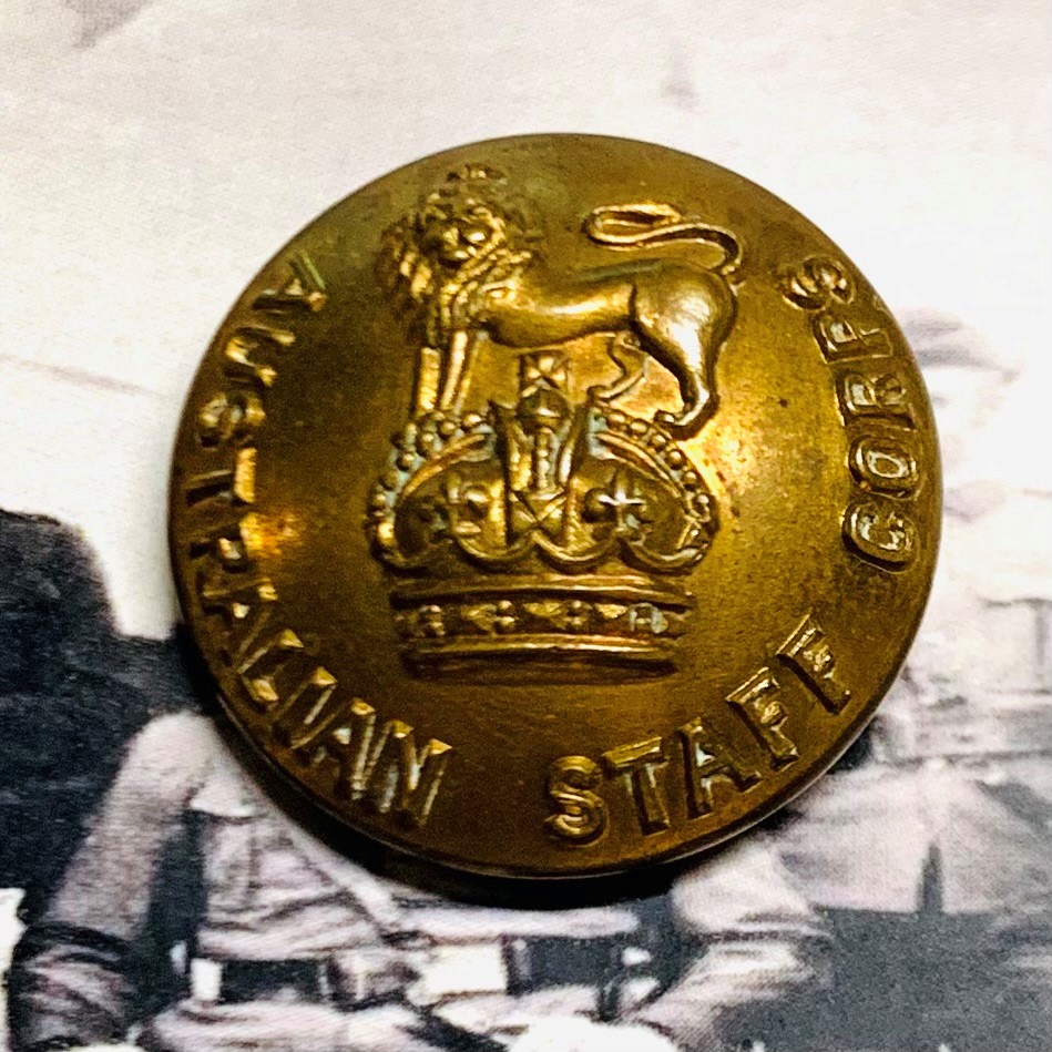 Australian Staff Corps Uniform Button (code 507) - Morpeth Antique Centre Australian Staff Corp Uniform Button